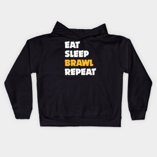 Eat, Sleep, Brawl Repeat (Ver.2) Kids Hoodie